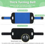 Patient Turning Device Transfer Belts For Lifting Seniors Medical Sling For Bedridden Elderly To Change Diaper Mobility Daily Living Assis Aids Nursing Sling With Handles For Bed Positioning (Blue)