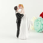 Bride & Groom Wedding Cake Topper, Wedding and Engagement Party Fun Wedding Couple Figurines Decorations Gifts (Groom Lift Bride)