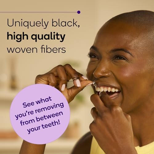 BURST Big Floss Refill Bobbin (273 Yards/XL Spool) | Fits Burst’s Big Expanding Dental Floss Dispenser | Mint Eucalyptus | Expanding Black Floss with Xylitol Coating | Vegan | Paraben Free Tooth Floss