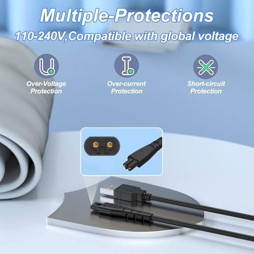 Charger for Remington Shaver Replacement Remington HC4250 PG6171 PF7500 PF7600 PG6250 PA-0510N Beard Trimmer Charger Remington Hair Clipper Wall Power Supply Cord 5V Adapter