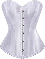 HNGHOU Women's Bustier Corset Top Plus Size Satin Waist Cincher Overbust Bustiers