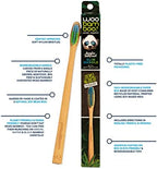 Woobamboo! Bamboo Toothbrush - Slim Handle - Soft Bristle - BPA Free Nylon Bristles - Eco-Friendly, Biodegradable, Compostable, Vegan (Pack of 4)