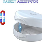 ARGOMAX Retainer Case – Universal Mouth Guard Holder, Aligner Container for Clear Dental Braces, Denture Storage Box, Travel Portable, White