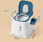 McbeAn Simple Temporary Toilet, Bedside Commodes with Removable Armrests, Anti-Slip Bottom to Prevent Rollover, Move Easily, Easy to Clean, for Seniors, Disabled and Pregnant