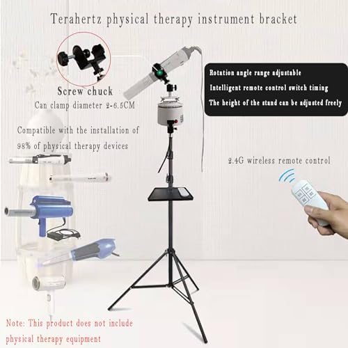 KEhtu Terahertz Physiotherapy Instrument Stand, 2.1M Self-Service Electric Rotating 3-pod with Remote Control, 30/60 Minute Timer Function, 0-360° Rotation Angle Adjustment