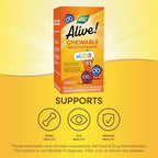 Nature's Way Alive! Children's Daily Chewable Multivitamin Supports Bone, Eye, Immune Health*, Orange and Berry Fruit Flavored, Gluten Free, 120 Tablets