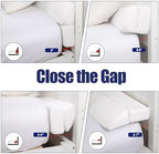 HOMBYS Wedge Pillow Headboard for Bed Gap,Foldable Bed Wedge Gap Filler Queen Size,Matterss Gap Filler,Multi Functional Bed Crack Pillow, Fill The Gap (0-7") Between Your Headboard and Mattress,White
