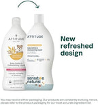 ATTITUDE Baby Bottle & Dish Soap with Oat Extract, EWG Verified Bottle Cleaner For Sensitive Skin, Fragrance Free & Dye Free, Removes Milk Residue & Grease, Vegan, Unscented, 23.7 Fl Oz