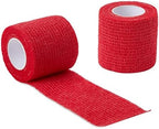 Sensi Wrap Grip Cover Sports Self Bandage Rolls 2-inch x 5-Yards 24pcs (Red)