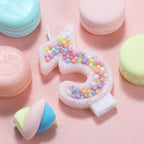 Pastel Macaron 3rd Birthday Candle Sweet Pink Number 3 Candle Cake Topper Cupcake Decorations for Girls and Women Party Decor Anniversary Celebrations Supplies