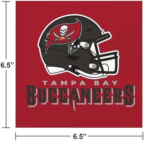 Trendware Tampa Bay Buccaneers Napkins, 48 ct, Officially Licensed