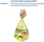 Purring Small Trash Bags with Quick-Dispense, 4 Gallon Trash Bags with Cute and Compact Package, 100 Count (Yellow)