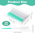 200 Pcs Silicone Flossing Picks, Soft Cleaning Teeth Gaps Sticks Disposable Floss Brush Picks for Teeth Suitable for Children Adults Old Cleaning Tooth Health (Green)