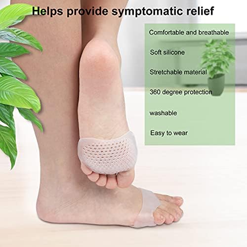 Metatarsal Pads 12 Pack Ball of Foot Cushions for Women and Men Soft Gel Foot Pads Pain Relief Forefoot Pad - Fits Most Shoes