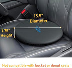 Sojoy iGelComfort Deluxe Gel Swivel Seat Cushion with Supportive Memory Foam 360 Degrees Rotating Seat Cushion for Home,Stool Chair,Office，13.5 Inches in Diameter Black