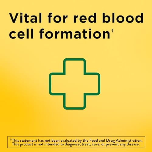 Nature Made Iron 65 mg (325 mg Ferrous Sulfate) Tablets, Iron Supplements, Dietary Supplement for Red Blood Cell Support, 180 Tablets, 180 Day Supply