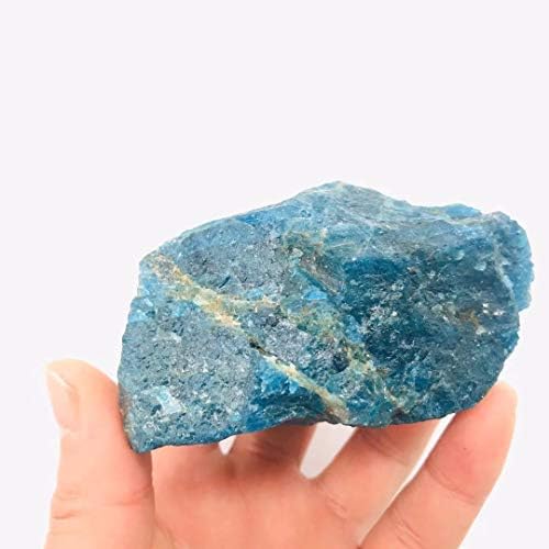 1pc 400g-500g Raw Natural Blue Apatite Crystal Rough Stone Rock Quartz Mineral Specimen for Healing
