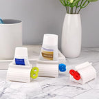 15 Pieces Rolling Tube Toothpaste Squeezer Toothpaste Seat Holder Stand Rotate Toothpaste Dispenser for Bathroom (3 Color)