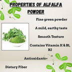 Alfalfa Powder 2lb | Green Superfood Leaf Powder | Gluten-Free, Non-GMO, Vegan | Rich in Fiber | Ideal for Smoothies, Juices, Shakes & Daily Nutrition