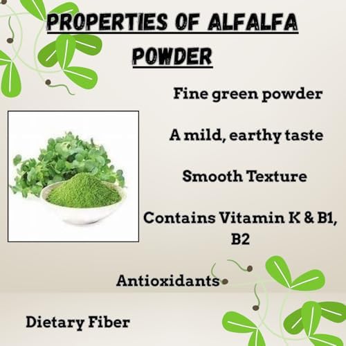 Alfalfa Powder 2lb | Green Superfood Leaf Powder | Gluten-Free, Non-GMO, Vegan | Rich in Fiber | Ideal for Smoothies, Juices, Shakes & Daily Nutrition