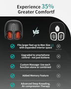 Nekteck Shiatsu Foot Massager Machine with Heat for Plantar Fasciitis, Neuropathy Pain, Remote APP Control, Deep Kneading, Air Compression, Gifts for Mom Her Him, Fits up to 13"