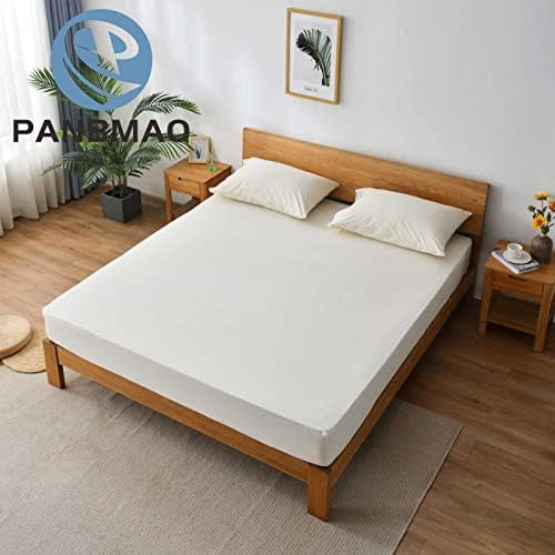 Grounding Sheets Queen Deep Pocket 12% Silver Fiber and 88% Organic Cotton, Fitted Earth Grounded Bed Sheets for Improved Sleep (Beige, Queen - 60"x80"x15")