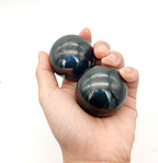 Firstnos 1.57inch Chrome Steel Black Baoding Balls for Hand Therapy, Exercise, and Stress Relief,2pcs