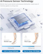 RENPHO Leg Massager for Circulation and Pain Relief FSA with Smart Pressure Sensor, Air Compression Calf Massager for Relieve Fatigue, Birthday Gift for Mom and Dad, HSA Foot Massage