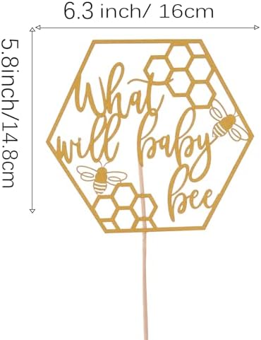 What will baby bee Cake Topper - Baby Shower and Gender Reveal Decoration, Perfect for Birthday Cakes and Newborn Celebrations