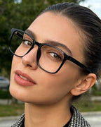 TEAPLMTT Blue Light Blocking Glasses Oversized Square Computer Glasses Anti Blue Light for Women Men