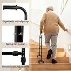 Stair Climbing Aid Cane for Seniors – Height & Width Adjustable, Lightweight Portable, Slip-Resistant Sturdy | Fits Standard Steps 300lbs | Stair Aid Cane for Elderly, Sore Knees, &Post-Surgery