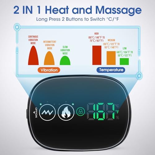 Cordless Shoulder Heating Pad, Heated Shoulder Wrap with Vibration, Shoulder Massager Heated Shoulder Brace for Women Men, FSA Approved Products