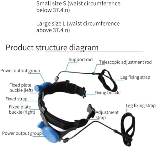 Exoskeleton for Walking Assistance, Ergonomic Power Walking Aid for Elderly, Assistive Walking Device for Leg Lift and Climbing Support, Adjustable Disability Walking Aids(Blue,Large)