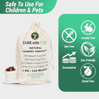 Cure wid Pure Organic Soap Nuts Deseeded 8oz/225g with 1 Wash Bag Approx 90 Loads Eco-friendly Soap Nuts Laundry Detergent,Chemical &Fragrance-free Organic Soap Berries Non-toxic Laundry Detergent