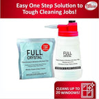 Full Crystal Refill Kit – 1 lb Crystal Powder Exterior Window Cleaner for Glass and Screens, Equivalent to 4 oz Bags Making Up to 640 fl oz Each, Cleans Up to 80 Windows