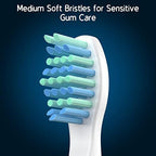 Electric Toothbrush Heads Compatible with TEETHEORY Sonic and Fairywill - Replacement Brush Heads Compatible with FW-507/508/551/610/659/719/909/917/959,FW-D1/D3/D5/D7/D8, 10 Pack, White