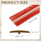 uxcell T-Molding Transition Strips, 3.28 ft x 1.97" (L x W) PVC Floor Flat Divider Strip Self Adhesive Vinyl Flooring Edging Trim for Joining Floor Gaps Doorways, Maple Wood Grain