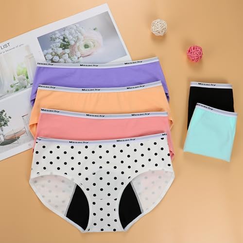 Girls Period Underwear Period Panties for Teens Menstrual Leakproof Protective Cotton Briefs