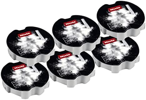 Miele PowerDisk All in 1 Dishwasher Detergent for Dishwashers with AutoDos, 6-Pack & Dishwasher Rinse Aid, for Optimal Drying and Sparkling Finish with Glass Protection Formula, 16.9 oz