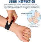 Hionfurt Motion Sickness Bands Anti Nausea Wristband for Adult and Kids Morning Sickness Relief for Pregnant Women Acupressure Nausea Relief for Car, Sea, Air Sickness - 3 Pairs Gray, Black, Black