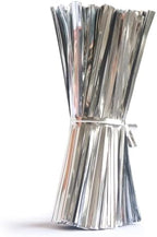 Twist Ties for Treat Bags 750 Pcs Party Cake Pops Ties 3.94" (Silver)