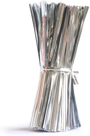 Twist Ties for Treat Bags 750 Pcs Party Cake Pops Ties 3.94" (Silver)