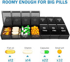 mossime Extra Large Weekly Pill Organizer 2 Times a Day, 7 Day AM PM Pill Box with XL Capacity Compartments, Jumbo Vitamins Holder Case and Medicine Organizer for Supplements and Daily Medication