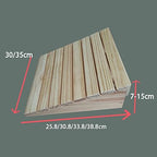 TOCTUS OUKEJNM Wheelchair Threshold Ramp Non-Slip Wooden Ramp Access Ramps for Step Driveway Curb Garage Shed Entry Transition Ramp 7-15cm Rise(35x38.8x15cm)
