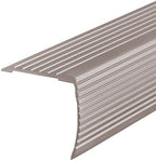M-D Building Products 43878 M-D Fluted Stair Edging, 36 In L W X 1-1/8 In H, Aluminum, Pewter, Pack of 1, 3 Foot