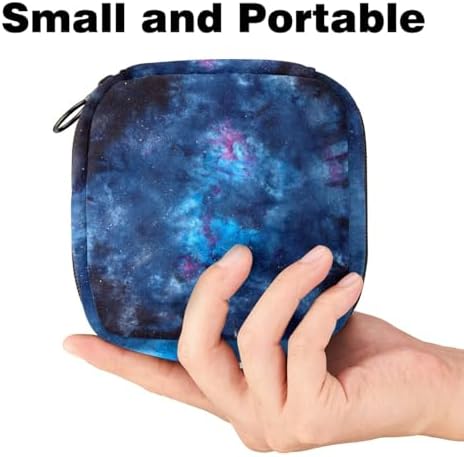 1 Pcs Sanitary Napkin Storage Bags Menstrual Cup Pouch Tampon Bags Portable Menstrual Pads Bags Tampon Storage Pouch for Women Girls Feminine Care, Galaxy Tie Dye
