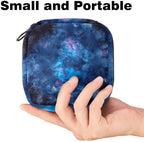 1 Pcs Sanitary Napkin Storage Bags Menstrual Cup Pouch Tampon Bags Portable Menstrual Pads Bags Tampon Storage Pouch for Women Girls Feminine Care, Galaxy Tie Dye