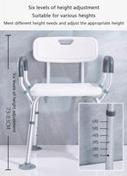 Height Adjustable Bath Shower Chair,Home Bathroom Chair,Non-Slip Portable Bathroom Shower Chairs,for Adults Elderly Disabled Pregnant Woman A