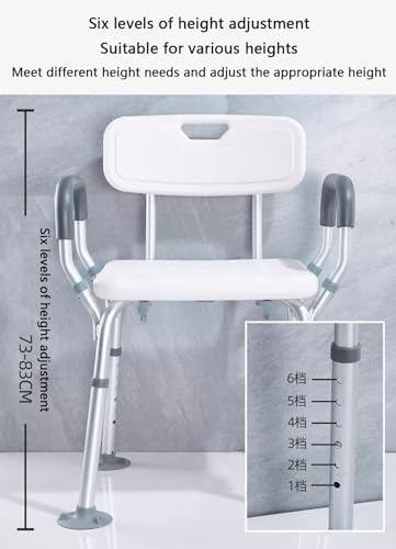 Height Adjustable Bath Shower Chair,Home Bathroom Chair,Non-Slip Portable Bathroom Shower Chairs,for Adults Elderly Disabled Pregnant Woman A