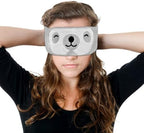 Cute Animal Sleeping Mask Sleep Mask, Funny Sloth Soft Plush Eye Mask with Adjustable Headband for Travel Nap Blindfold Eye Cover Eyeshade for Adult Kids Men Women - Sloth